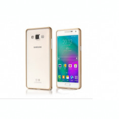 Husa bumper din aluminiu pentru Samsung Galaxy A7 A700 2015, auriu foto