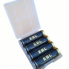 Set 4 acumulatori Profesionali AA, HR6, 2800 mAh, Ni-Mh, 1.2V, preincarcati, EBL