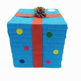 Pinata Cutie Cadou pentru Petrecere, Flippy, din Hartie si Carton, Pinata pentru Petreceri, 25 x 23 x 23 cm, Albastru deschis