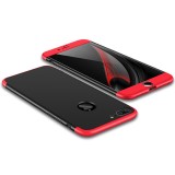 Cumpara ieftin Husa iPhone 7 Plus Full Cover GKK Fata + Spate, Plastic, Rezistenta la Socuri, Negru cu Rosu
