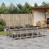 vidaXL Set mobilier de grădină cu perne 13 piese gri deschis poliratan
