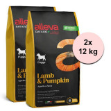 Alleva NATURAL dog lamb &amp;amp; pumpkin puppy all breeds 2 x 12 kg