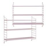 Set 2 buc raft perete Str&auml;ngn&auml;s 50x60x15cm otel lila [en.casa] HausGarden Leisure