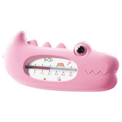 Termometru pentru Baie, Cyrax, Plutitor, Rezistent la apa, Multifunctional, Model Crocodil, 2.7x6.5x3.7 cm, Roz foto
