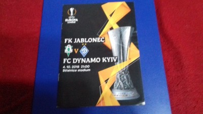 program FK Jablonec - Dynamo Kiev foto