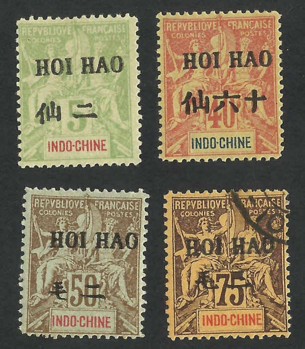 INDO-CHINA FRANCEZA , SUPRATIPAR HOI HAO 1902 / 1904 MNH / MLH