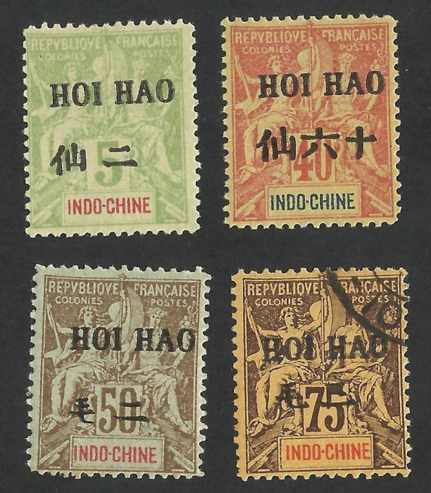 INDO-CHINA FRANCEZA , SUPRATIPAR HOI HAO 1902 / 1904 MNH / MLH