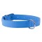 Zgarda din piele neteda, albastra 27 - 36cm, 15mm