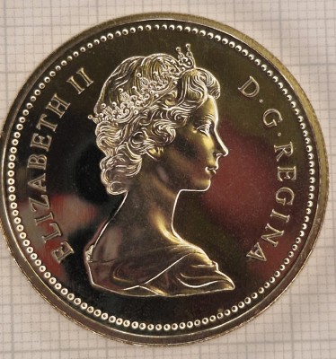Canada 1 Dollar 1975, Argint ,comemorativa, KM#97,Calgary ,Elizabeth II foto