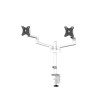 Suport dublu mon. birou NM 17"-27" alb, Neomounts