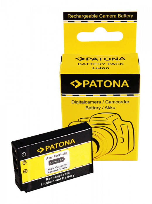 Acumulator Fuji NP-48 / 850mAh, Fuji-Film QX1, XQ2, compatibil marca Patona,