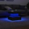 vidaXL Masuta de cafea cu lumini LED Stejar negru 50x50x40 cm