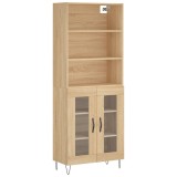 Cumpara ieftin Dulap inalt, stejar sonoma, 69,5x34x180 cm, lemn compozit