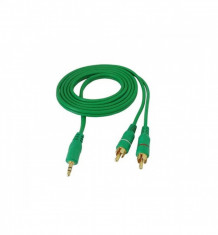 Cablu Jack 2RCA 3,5mm,10m Verde MIV foto