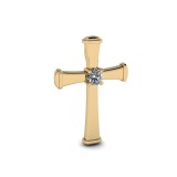 Pandativ din aur galben de 14K in forma de cruce