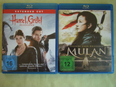 2 Filme Blu-Ray HANSEL and GRETEL + MULAN - Fara traducere in Romana foto