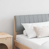 VidaXL Tăblie tapițată Gri deschis 150 cm Lemn de pin masiv 879224