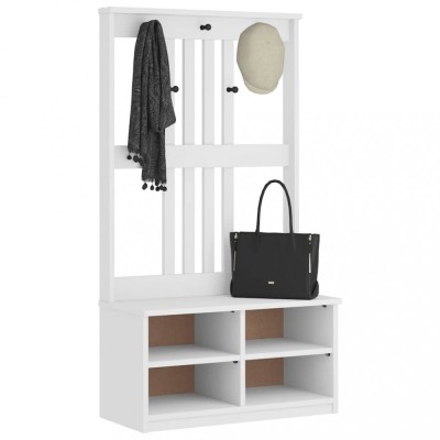 Arborele &amp;bdquo;SANDNES&amp;rdquo; alb 87x40x159,5 cm lemn masiv de pin foto