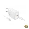 Incarcator Retea Cu Cablu Lightning HOCO N62 30W 3A 1 x USB-C Alb