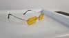 Ochelari Soare Rimless Fara Rama Argintii Galbeni Unisex UV400 + Husa Laveta