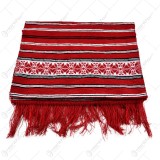 Fata de masa artizanat 220&times;40 CM Rosu/Alb/Negru