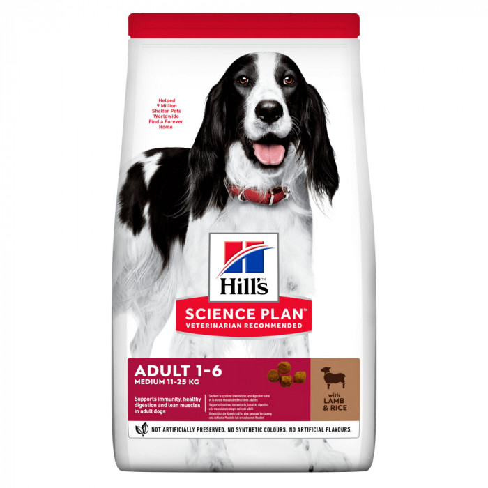 Hill&amp;#039;s Science Plan Canine Adult Medium Lamb &amp;amp; Rice 14kg