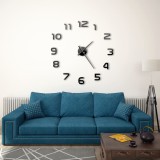vidaXL Ceas de perete 3D, negru, 100 cm, XXL, design modern