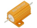 Rezistor bobinat cu radiator 330&Omega; 25W &plusmn;1% 50ppm/&deg;C pentru lipit