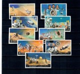 Ajman 1972 - Apollo 15, cosmonautica, serie nedantelata neuzata