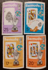 Bermuda 1975 Campionatul mondial de Bridge serie 4v mnh foto