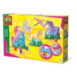 Cumpara ieftin Set creativ mulaj si pictura - Cai 3D, SES Creative
