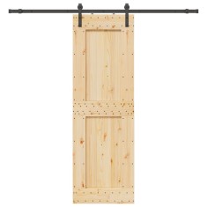 vidaXL Ușă glisantă cu set de feronerie 70x210 cm, lemn masiv de pin 3332706