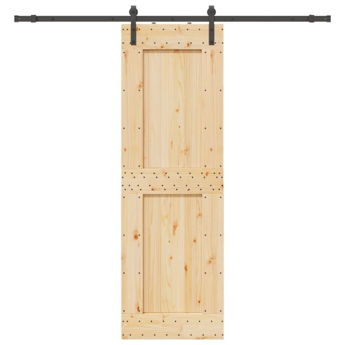 vidaXL Ușă glisantă cu set de feronerie 70x210 cm, lemn masiv de pin 3332706