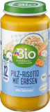 DmBio Meniu vegetarian risotto cu ciuperci si mazăre ECO 12+, 250 g