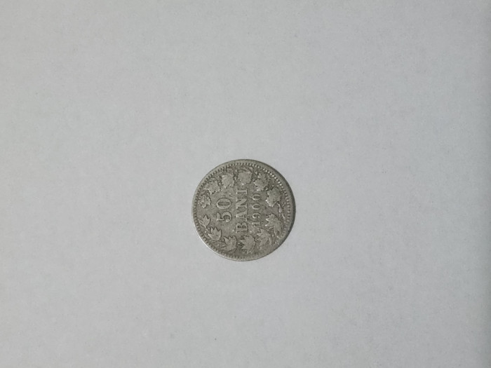 monedă argint 50 bani, 1900