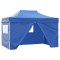 42512 vidaXL Foldable Tent Pop-Up with 4 Side Walls 3x4,5 m Blue