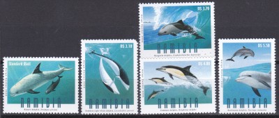 DB1 Fauna Marina Pesti 2006 Namibia 5 v. MNH colt lipsa la 1 v. foto