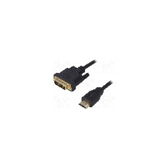 Cablu DVI - HDMI, DVI-D (18+1) mufa, HDMI mufa, 3m, negru, LOGILINK - CH0013