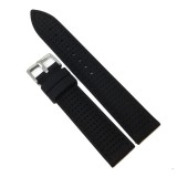 Curea de ceas din Silicon - Culoare Neagra, imprimeu cu gaurele - 20mm 22mm -