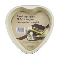 Forma inima pentru copt, Acoperire ceramica, &Oslash; 27 cm