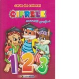 Cifrele - Carte de colorat cu exercitii grafice (format B5)