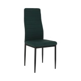 Cumpara ieftin Scaun tapiterie textil verde smarald cadru metalic negru Coleta 41x49x96 cm