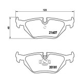Placute frana BMW 3 (E36) 09.90-11.98, Z1 Roadster 06.88-06.91, Z3 (E36) 04.97-06.03, Spate, BREMBO