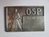 Romania medalia O.S.P. Pentru Sport circa 1945 ,dimensiuni:63 x 42 mm,greutate:64 grame