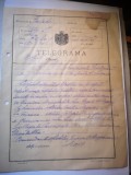 Telegrama catre Principele Ferdinand, semnata General Murgescu