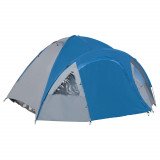 Cumpara ieftin Outsunny Cort de Camping pentru 4 Persoane, cu Spațiu de Depozitare, Albastru, 3x2.50x1.30m | Aosom Romania