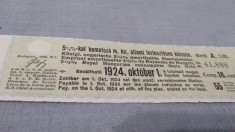 CUPOANE DE TREZORERIE CU REDUCERE 1924 UNGARIA