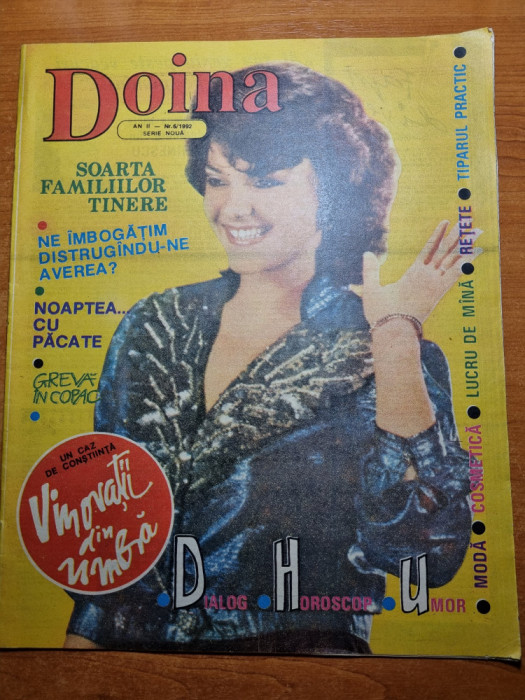 revista doina iunie 1992-moda,ioana cristea,justina baluteanu