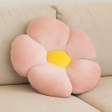 Pernă decorativă catifelată &icirc;n formă de floare, Roz, &Oslash;50x8cm, CMCLASS