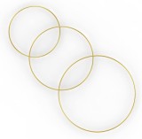Set de 3 inele pentru proiecte DIY RIFNY, metal, auriu, 20/25/30 cm